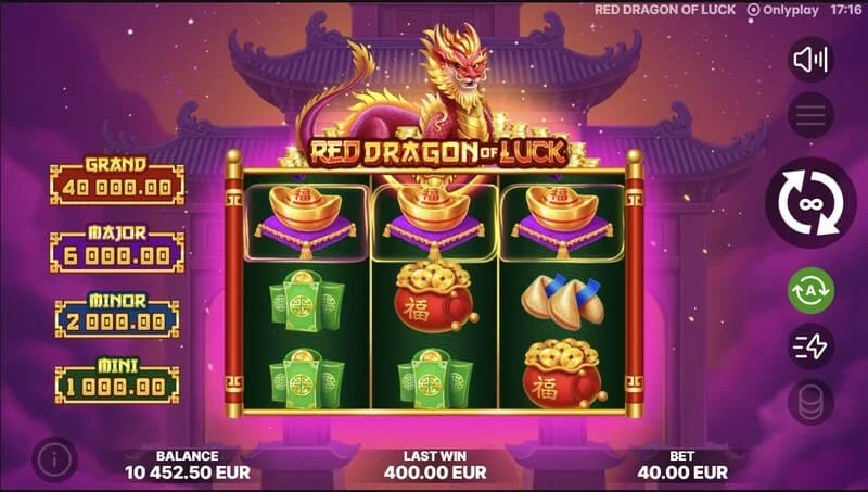 Red Dragon of Luck – zagon funkcije Bonus Coin Game